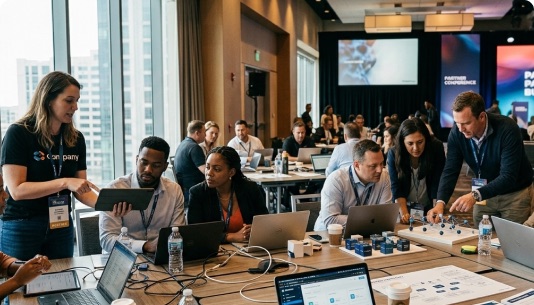 Delegates at a company conference